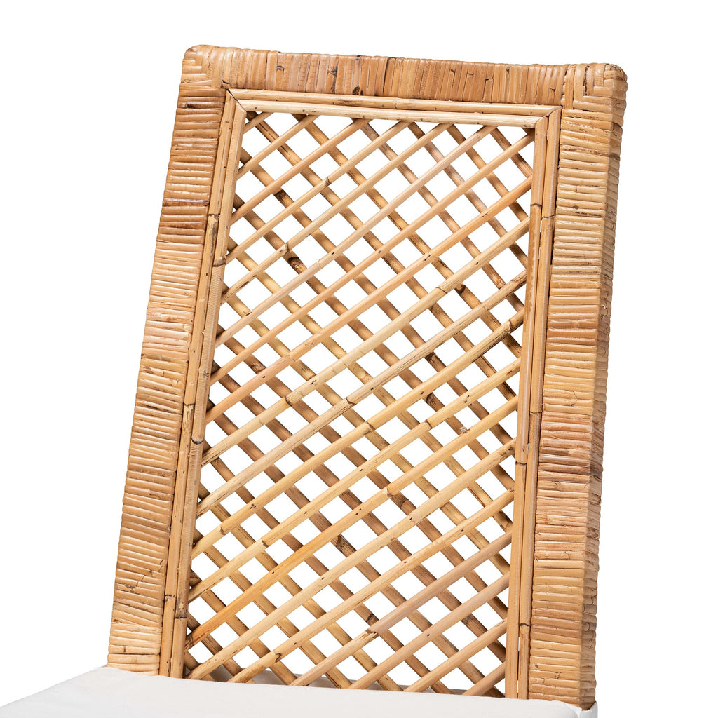 Argos Modern Bohemian Natural Rattan 2-Piece Dining Chair Set