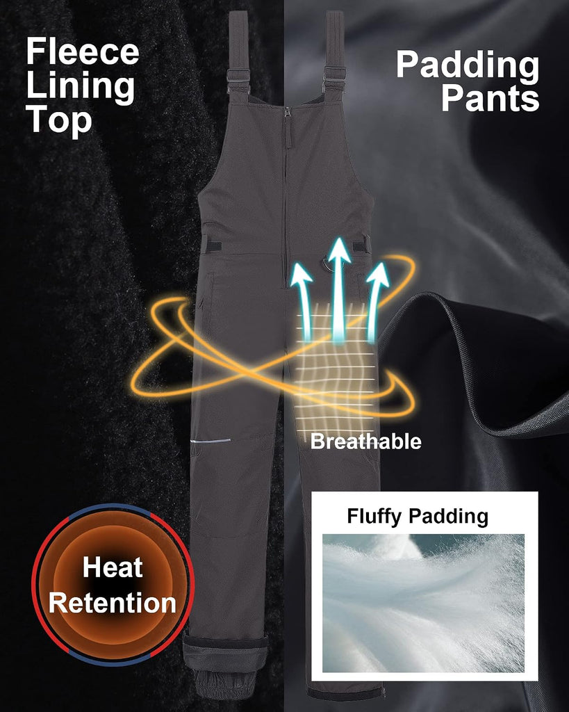 Boy's Ski Pants Waterproof Insulated Winter Overalls