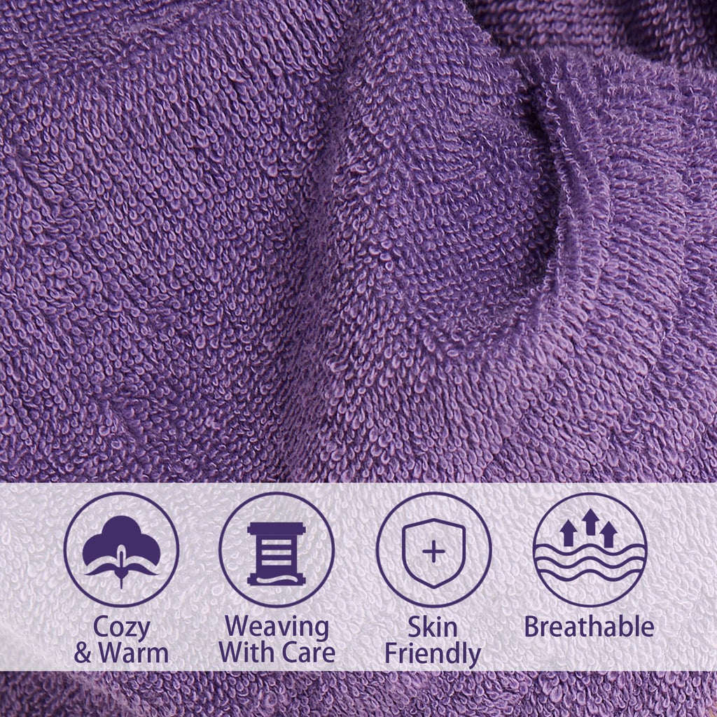 All-Cotton Bathrobe Thick Plush Cloth Housecoat Terry Toweling, Sweat Steaming Clothes Comfortable & Warm