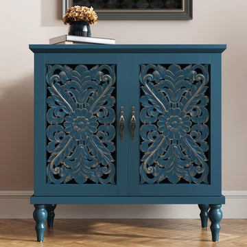Vintage Accent Cabinet with 2 Doors, Credenza