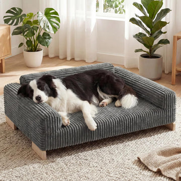 Elevated Dog Bed Indoor, Wood Furniture Style Dog Couch Sofa