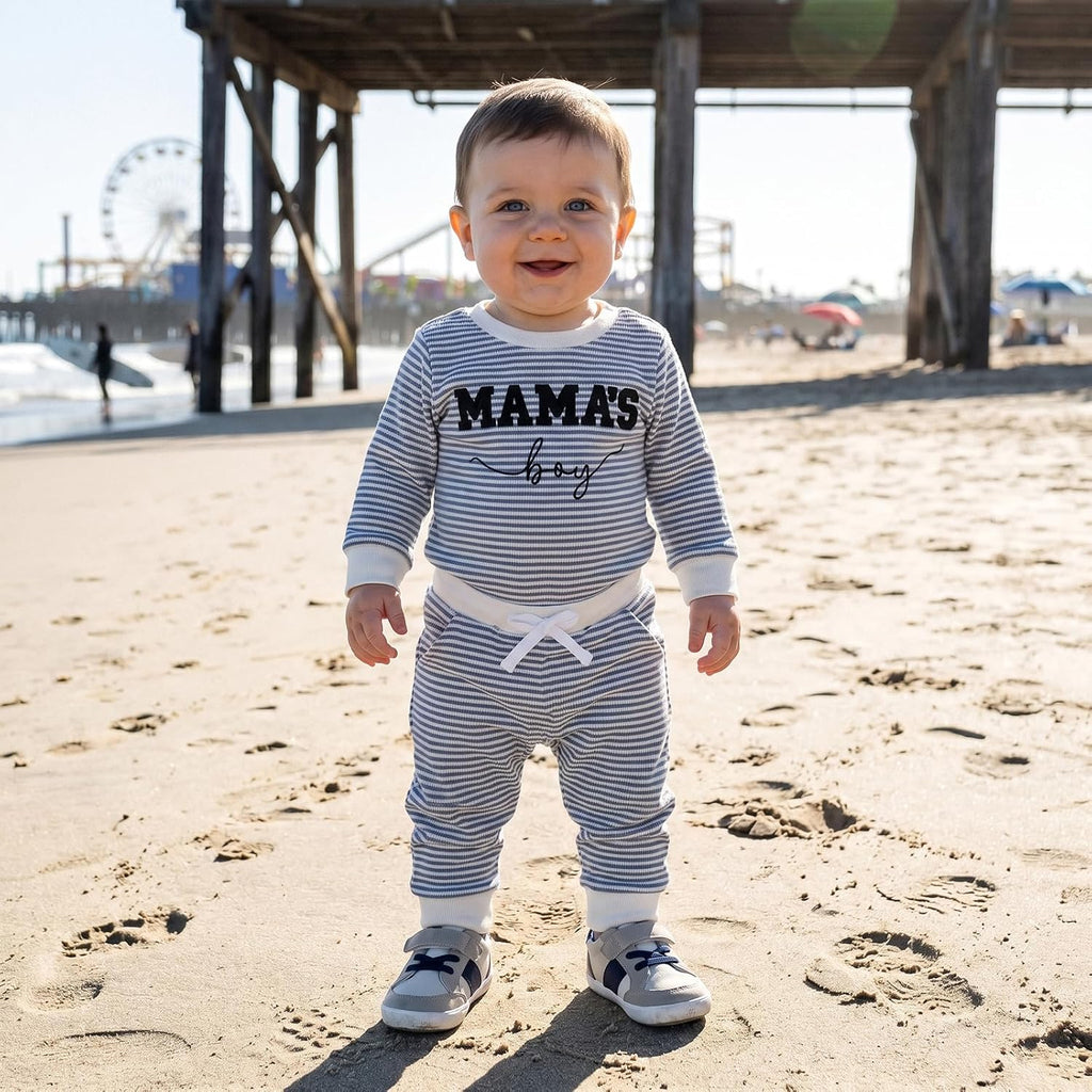 Newborn Baby Boy Fall Clothes Waffle 3 6 12 Winter Outfit