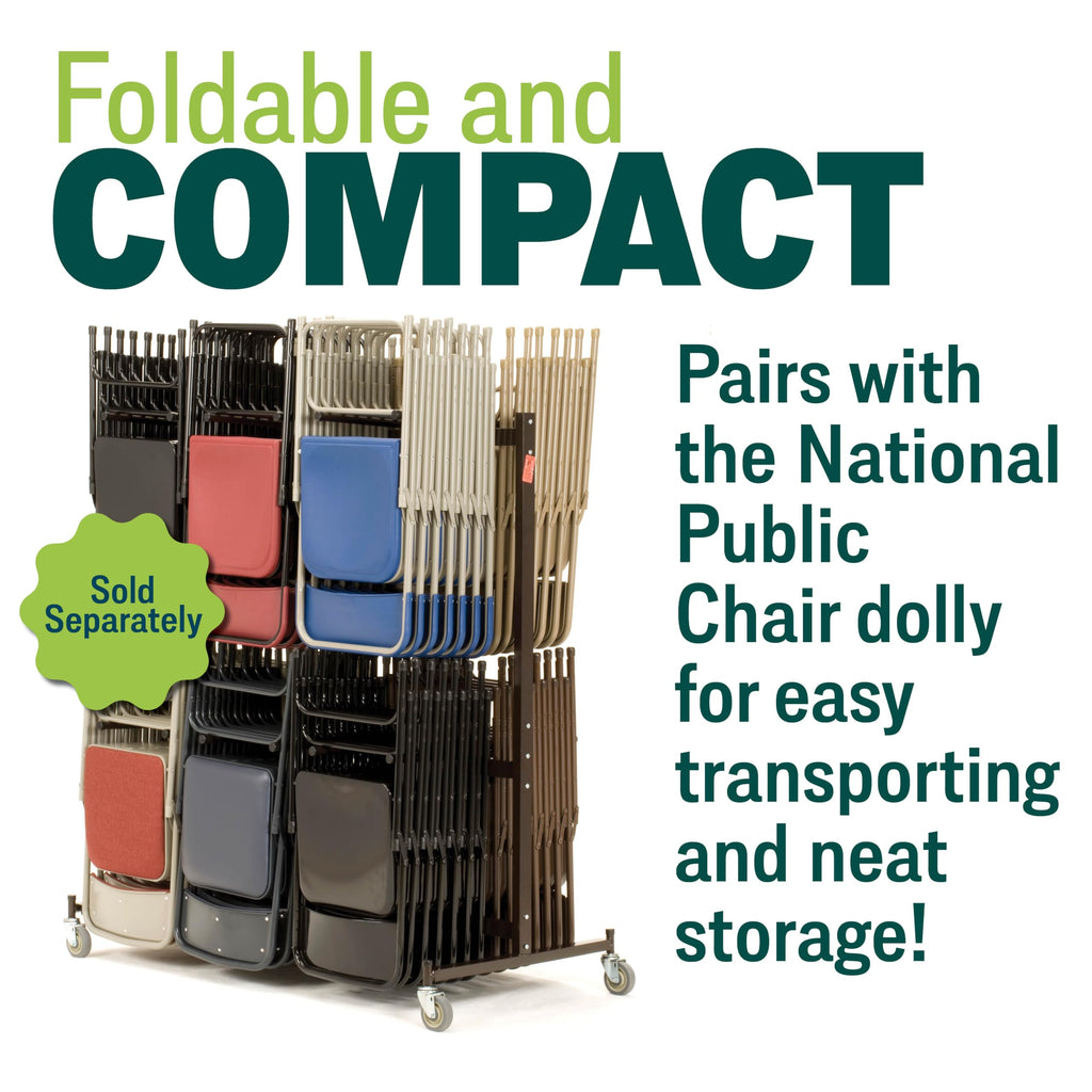 Premium Padded Portable Folding Chairs by - 2200 Series Upholstered, Heavy-Duty Foldable Chairs for Indoor & Outdoor