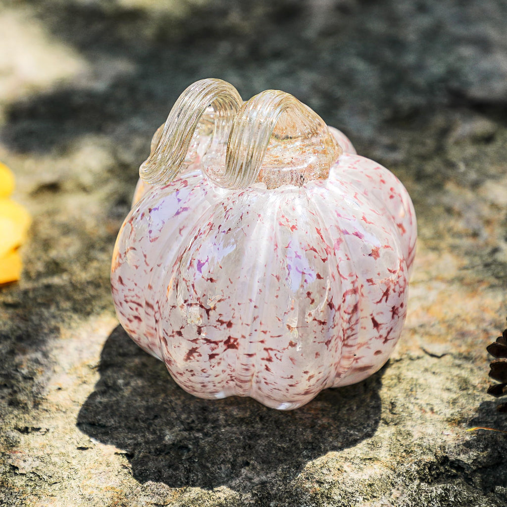 5 Inch Hand-blown Glass Pumpkin Collectible Figurines Art Glass Pumpkin