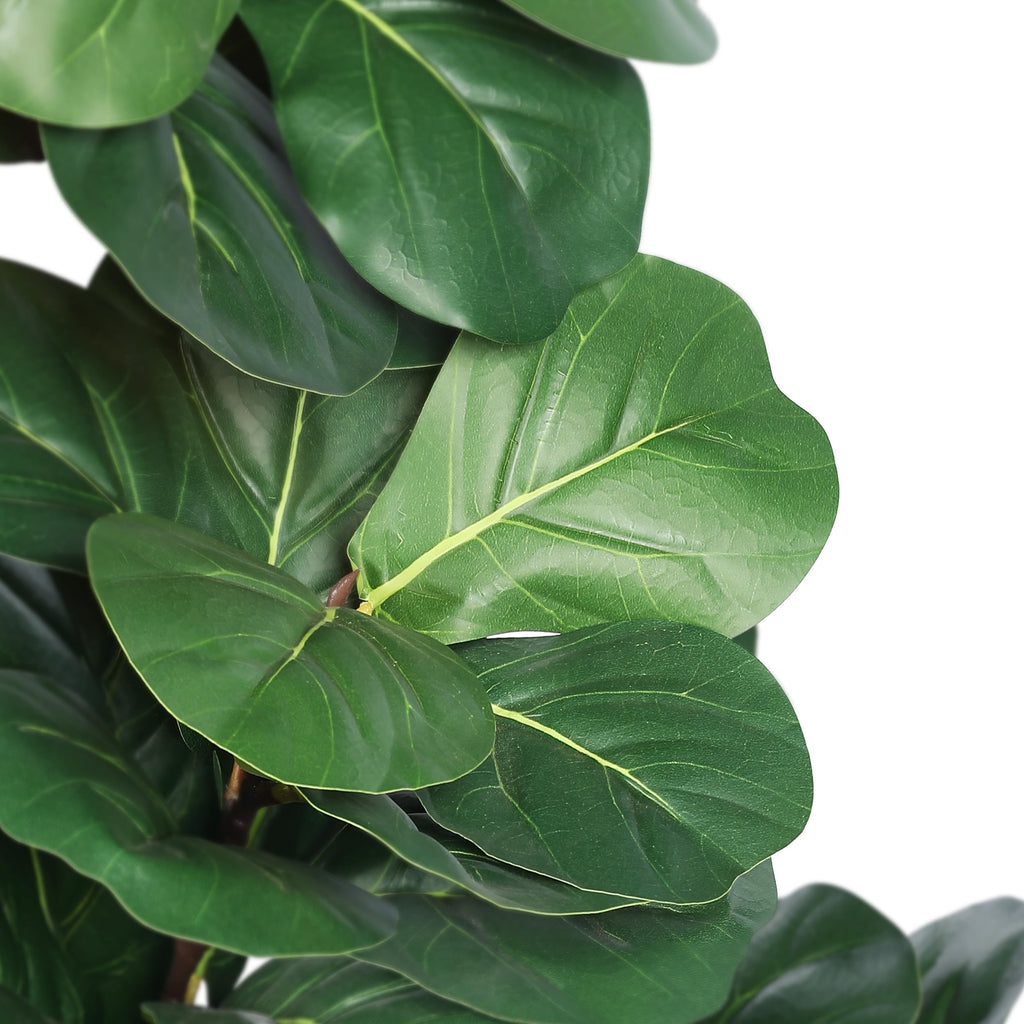 Artificial Fiddle Leaf Fig Tree 7ft with White Exquisite Planter