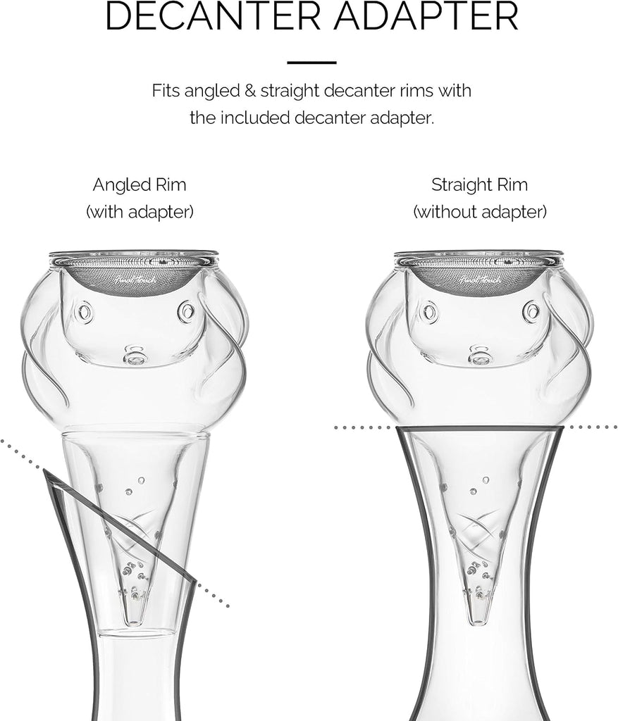 Conundrum 3-Phase Glass Wine Decanter Aerator & Filter