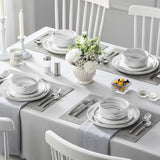 Plates and Bowls Sets, 12 Pieces Porcelain Dinnerware Sets Dishware Sets Chip Resistant Ceramic Dish Set Dining Dinner