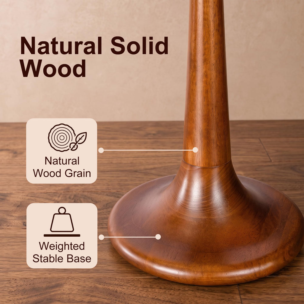 65" Tall Solid Wood Modern Floor Lamp w/Remote, Stepless Dimmable