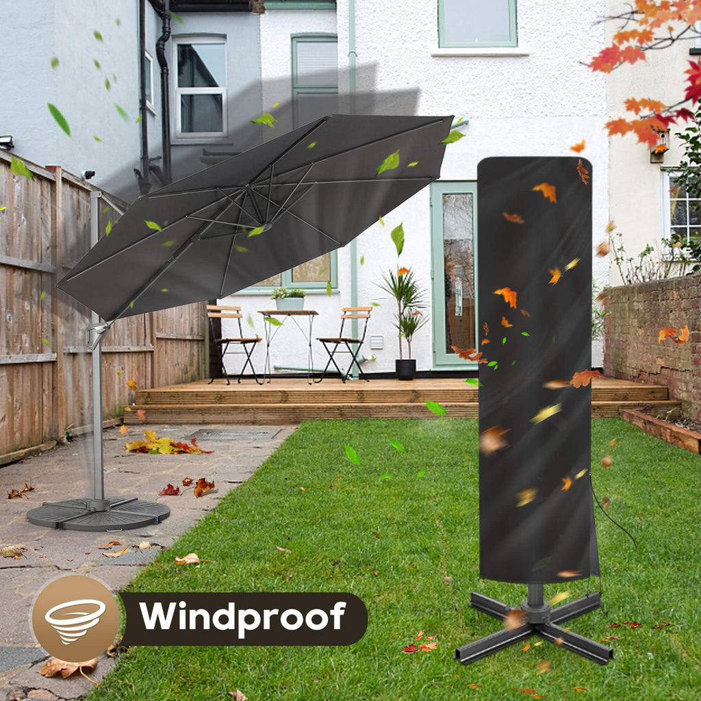 Cantilever - Waterproof Oxford Offset Market with Folding Rod for 7ft - 12ft Square Umbrellas (Beige)
