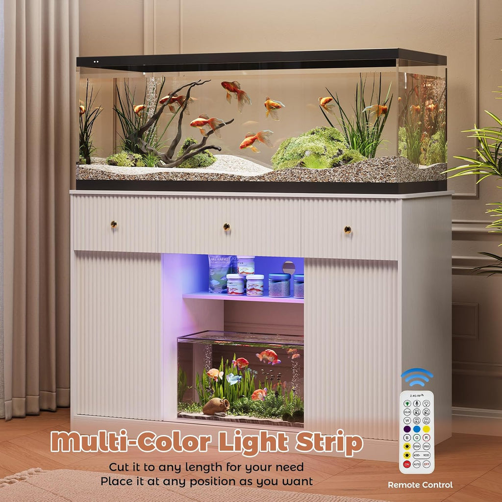 55-75 Gallon Fish Tank Stand, Aquarium Stand with Power Outlet