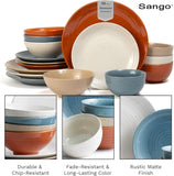 Siterra Painter's Palette 16-Piece Stoneware Dinnerware Set