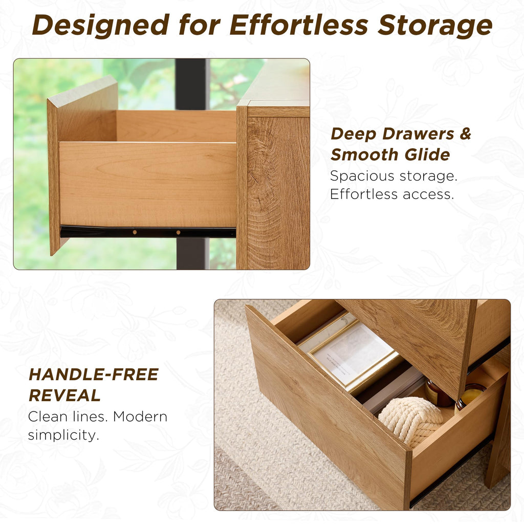 47" Tall 5 Drawer, 20" Depth for More Storage