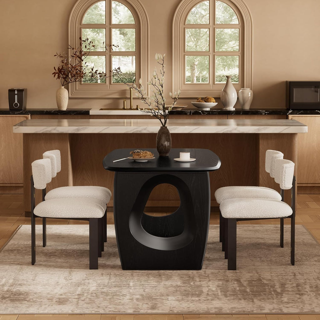 Modern Dining Table for 4-6 People,68'' Rectangle Dining Table, Kitchen Table with Pedestal Base, Dinner Table for