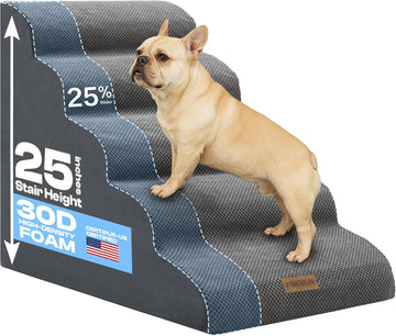 Extra Wide Dog Stairs for Large Dogs, 25" H Pet Steps for High Beds