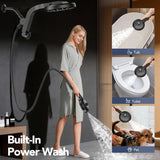 High Pressure Rain Showerhead Combo, 2026 Magnetic Shower Head Set with Detachable 8-Mode Handheld Shower Spray