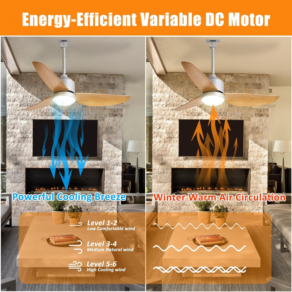 42 Inch Nickel Waterproof Gazebo Fans with Lights Outdoor Hanging - Plug in Remote App Control for Patio Indoor Farmhouse Porch - 6 Speed Reversible DC Motor A101-B0F4NL1X3C