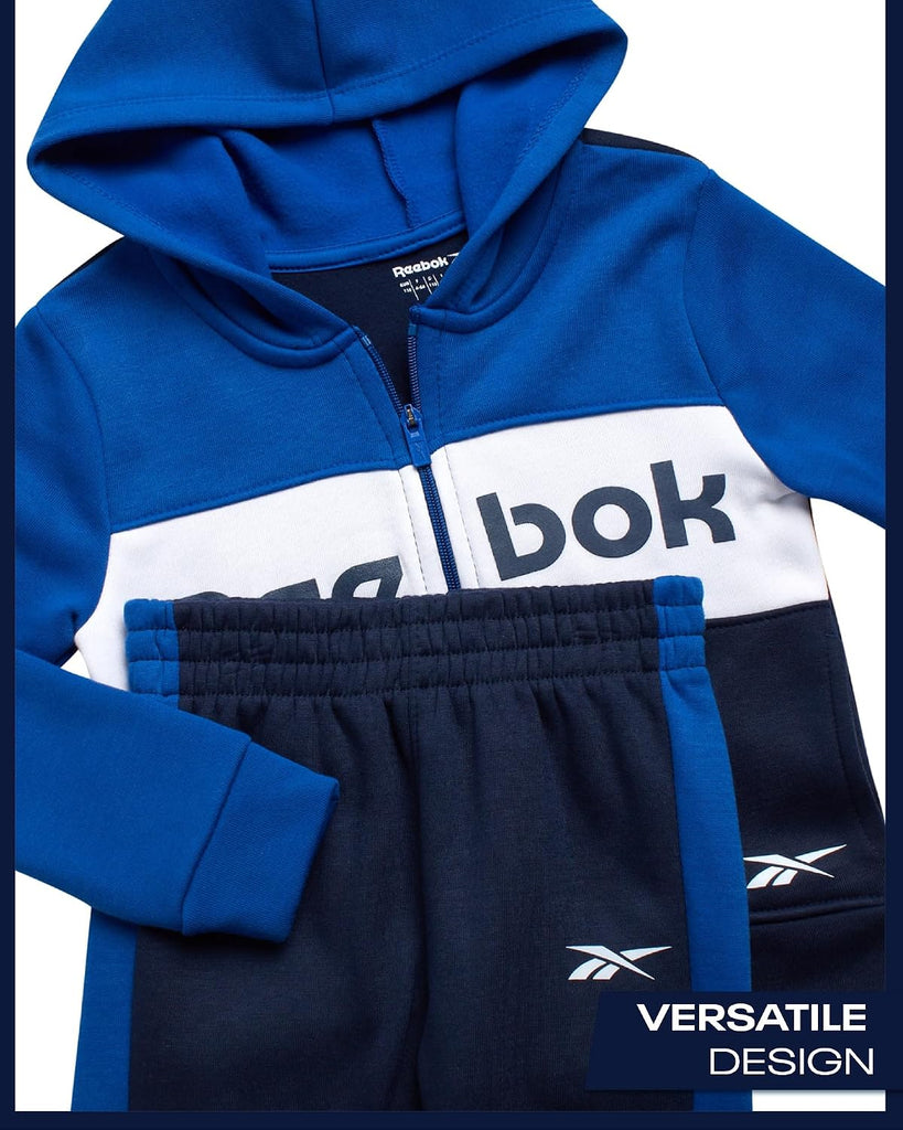 Toddler Boys Fleece Full-Zip Hoodie & Jogger Set for School & Play