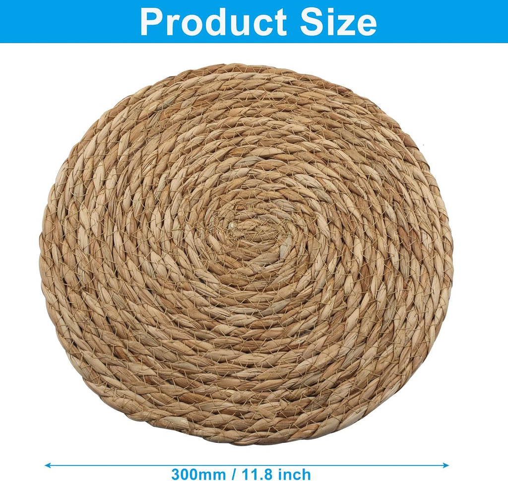 Woven Placemats Round, 12 Inch - Set of 6