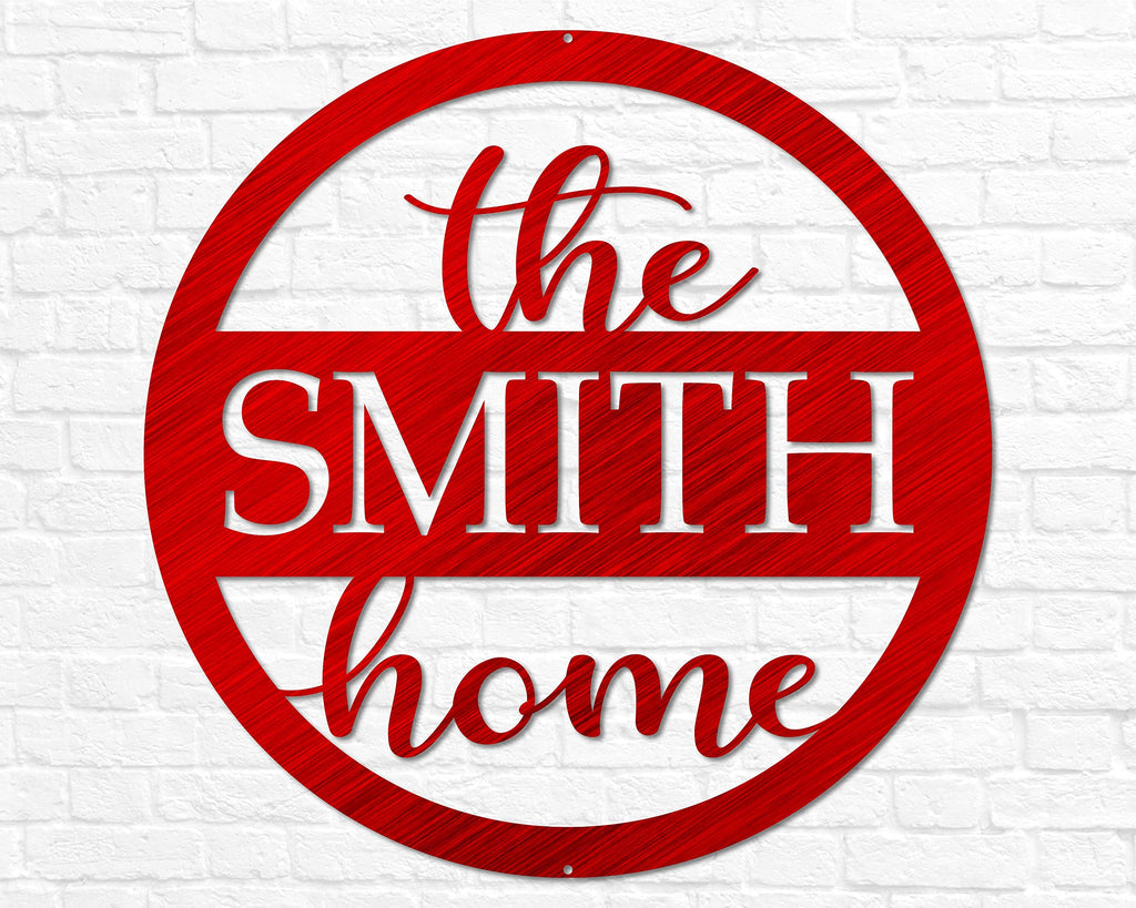 Custom Metal Family Name Welcome Home Sign | Front Door Porch Decor