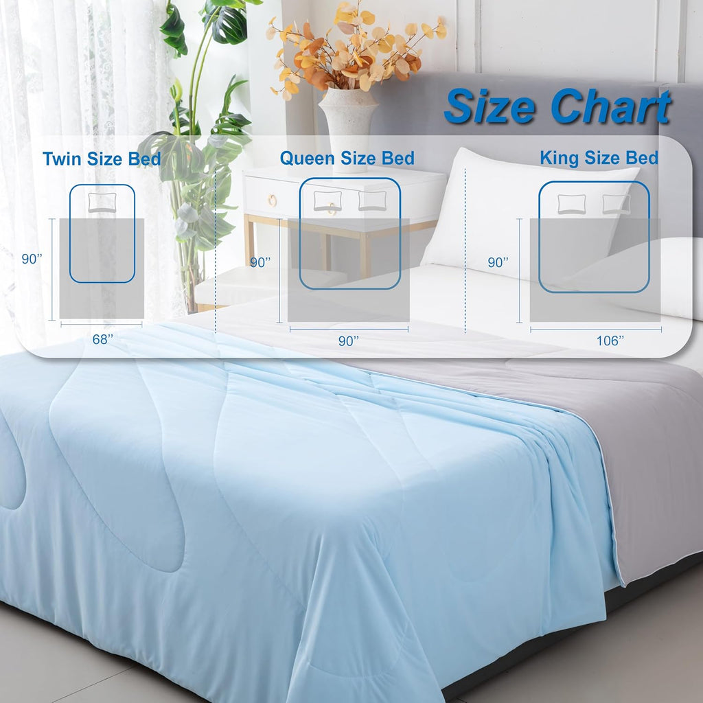 Cooling Comforter King Size - Cooling Blankets for Hot Sleepers | Lightweight Comforter for Night Sweats