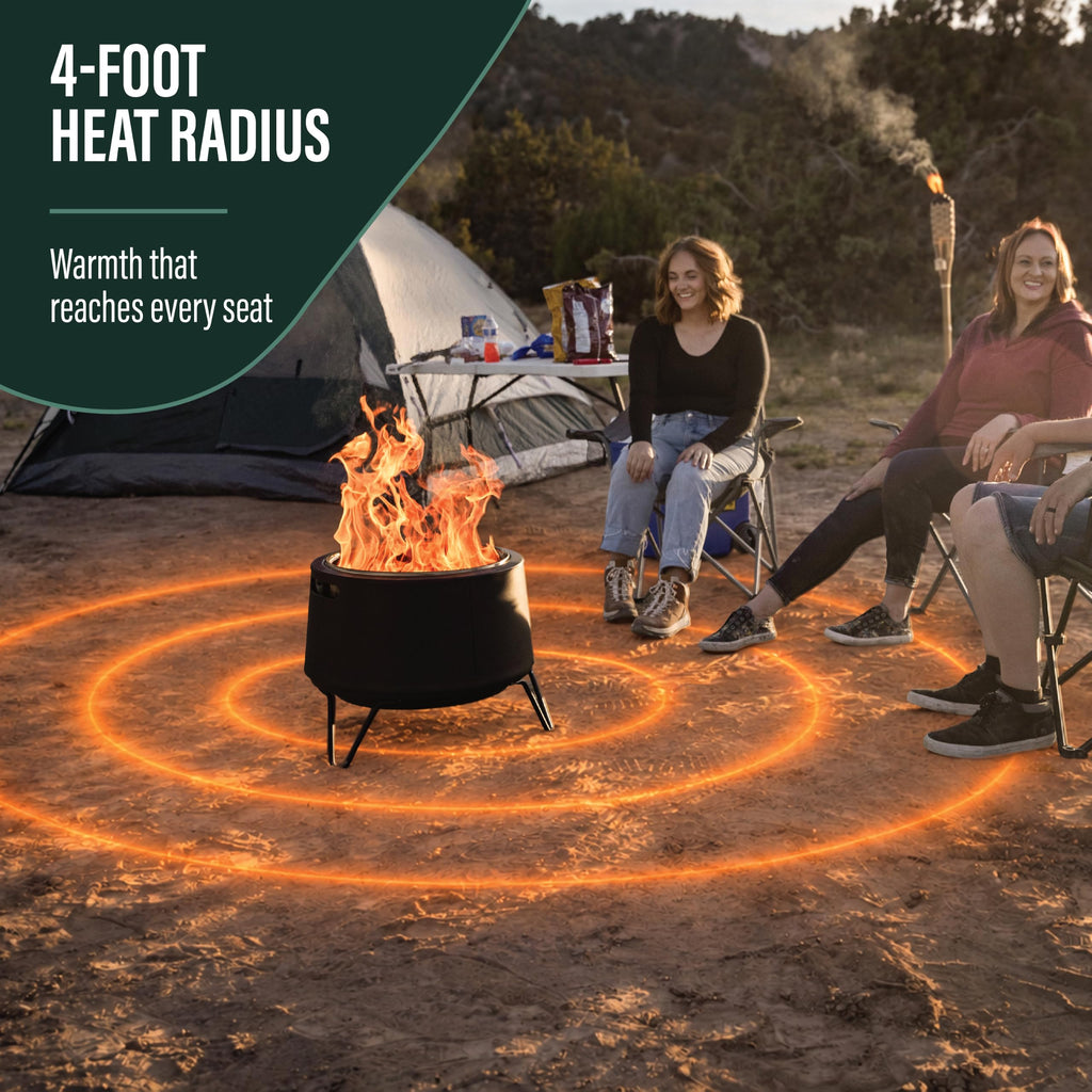 Social 20-Inch Portable Smokeless Outdoor Wood Burning Fire Pit