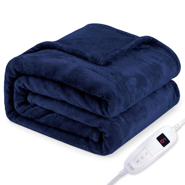 Heated Blanket Throw, Ultra Soft 2-Layer Flannel Electric Blanket
