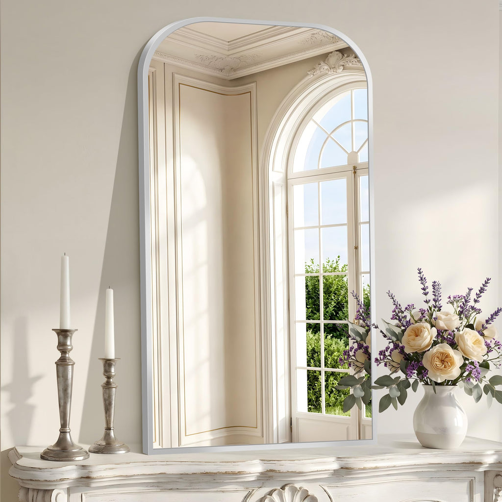 Bathroom Mirror, 20x36 inch Silver Rectangle Wall Mounted Mirror with Thin Frame, Bathroom Vanity Mirrors for Over