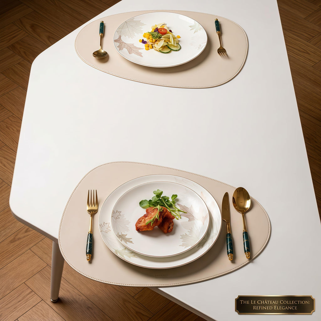 Stoneware Dinnerware Set for 4, 12 Pcs Plates and Bowls, Maple White