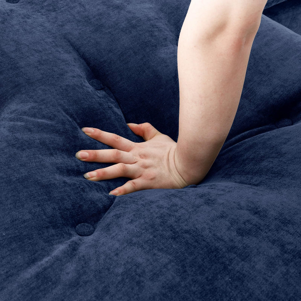 134" U-Shaped Sectional Couches with Storage, Blue