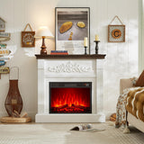 Electric Fireplace with Mantel, 40" Electric Fireplace, Fireplaces Entertainment Center