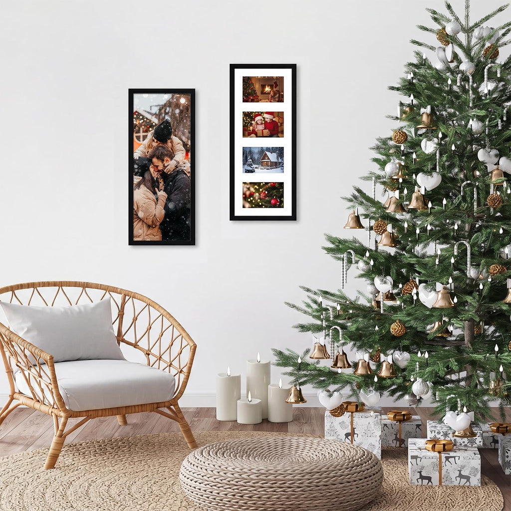 8x20 Collage Picture Frame, Holds Four 4x6 Photos, PVC