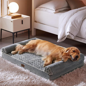 Orthopedic Couch Dog Beds for Large Dogs for Medium/Large/ExtraLarge Dogs - Egg Foam Sofa Dog Bed with Waterproof