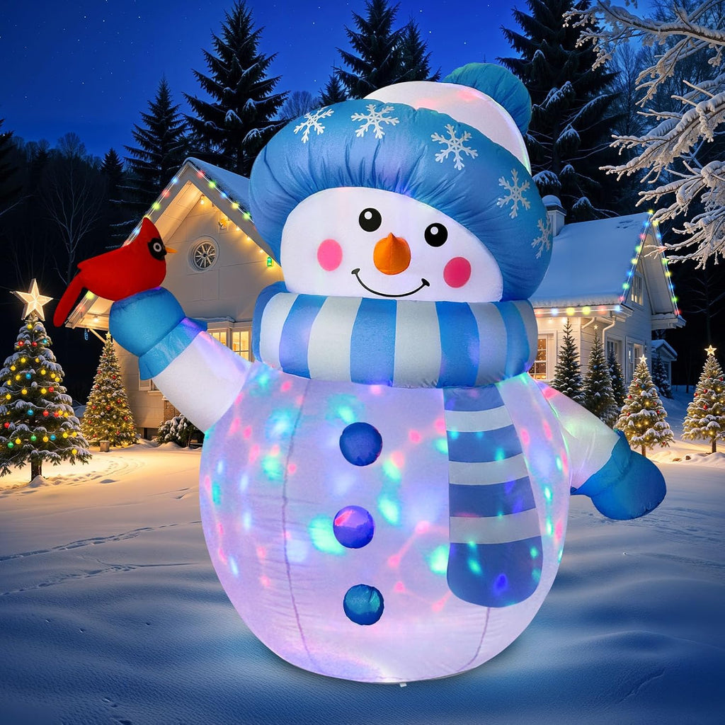 5FT Christmas Inflatable Outdoor Decoration, Inflatable Snowman Outdoor Christmas Blow up Yard Decorations with