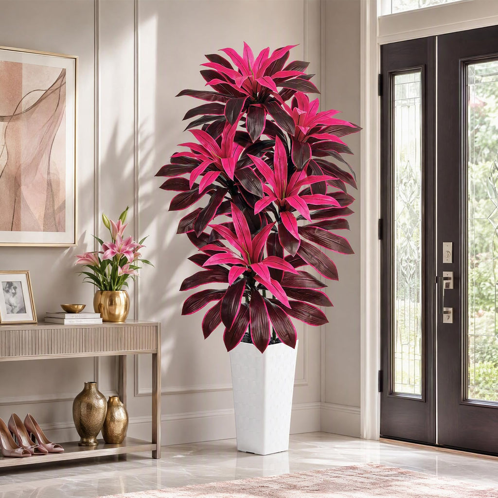 Artificial Purple Dracaena Tree 6FT, Tall Fake Plants Indoor