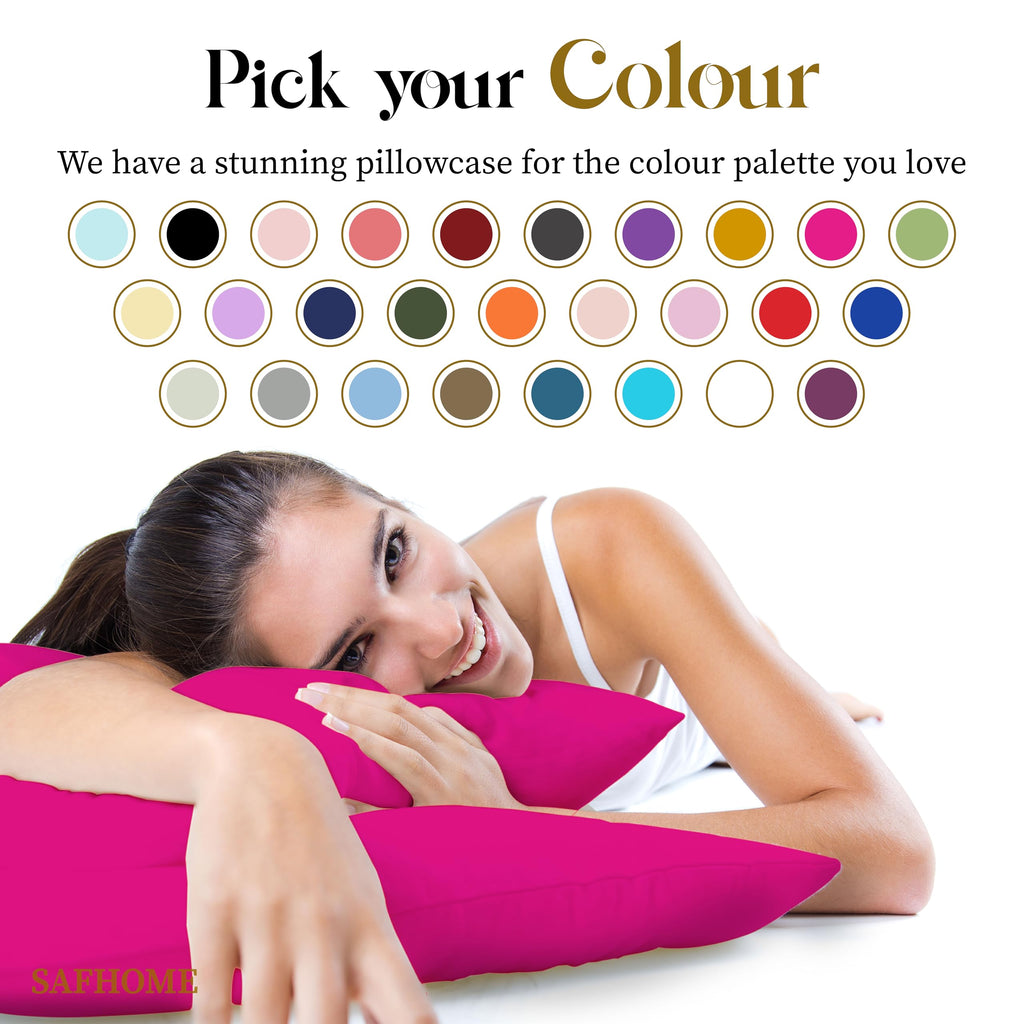 Extra Large Pillowcase King 25 x 43 Inches 300 Thread count Fits Your Oversized Pillows 100% Egyptian Cotton Envelope