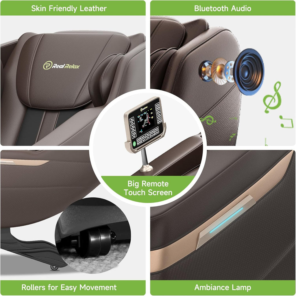Full Body Shiatsu Massage Chair Relaxation | Zero Gravity Recline, Pre-Assembled, 6 Auto Modes, Foot Massage, Waist &