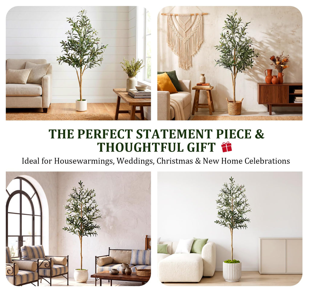 Artificial Olive Tree 5FT with Natural Wood Trunk Faux Plant
