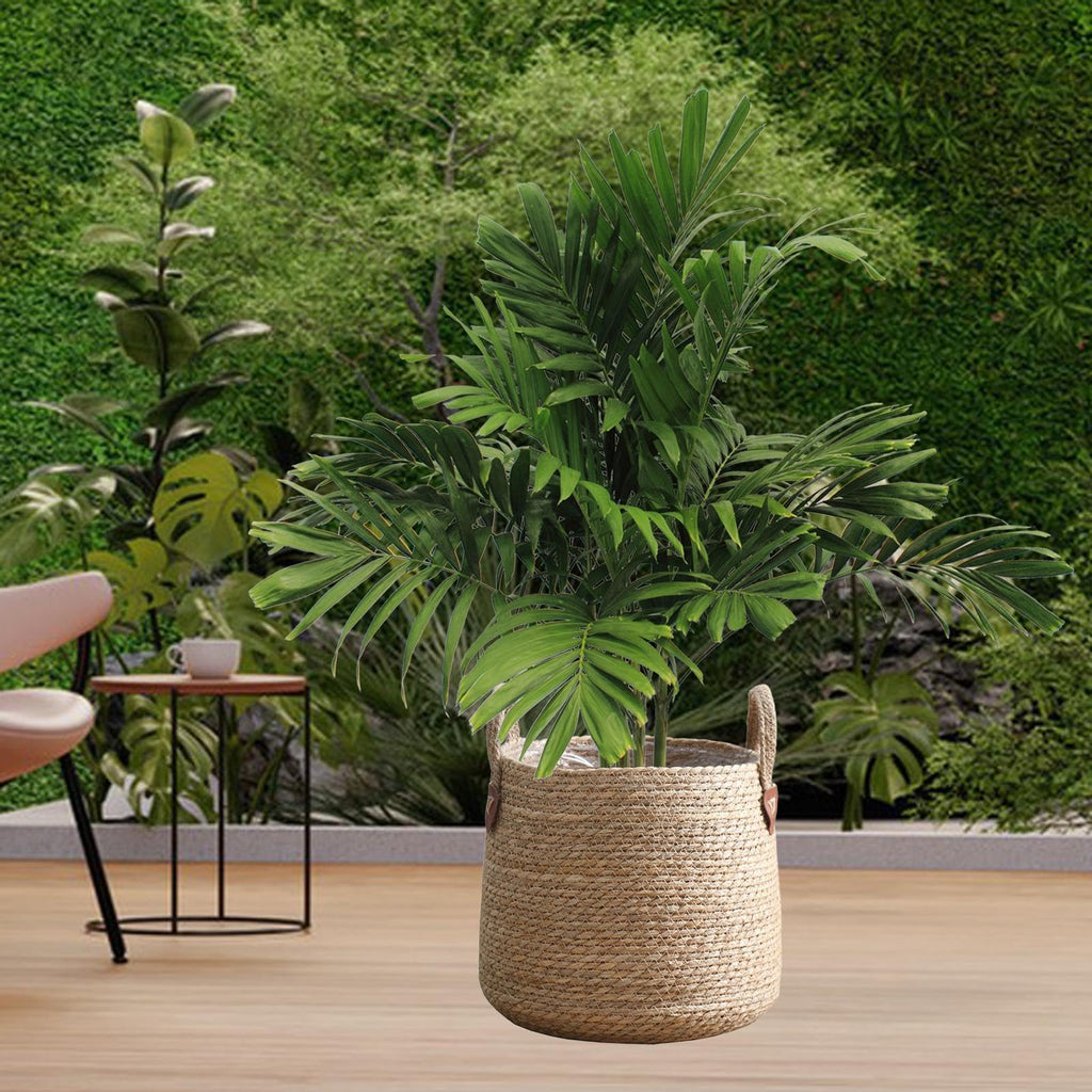 Woven Plant Basket Decorative Storage Basket Large Capacity Flower Pots Plant Container for Lawn Yard Balcony Home
