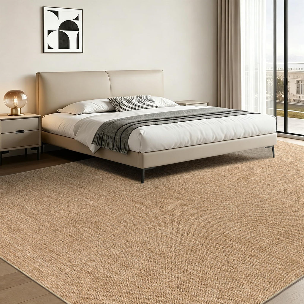 5×7 Easy Jute Rug Washable Rugs Low Pile Outdoor Indoor Farmhouse Neutral Non Slip Rug Modern Carpet Door Mat for