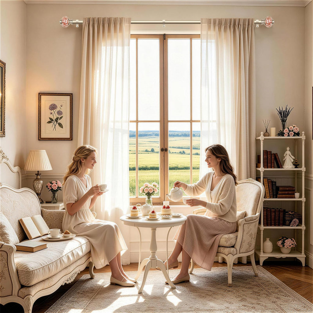 Curtain Rods for Windows 66 to 120, Rose Gold