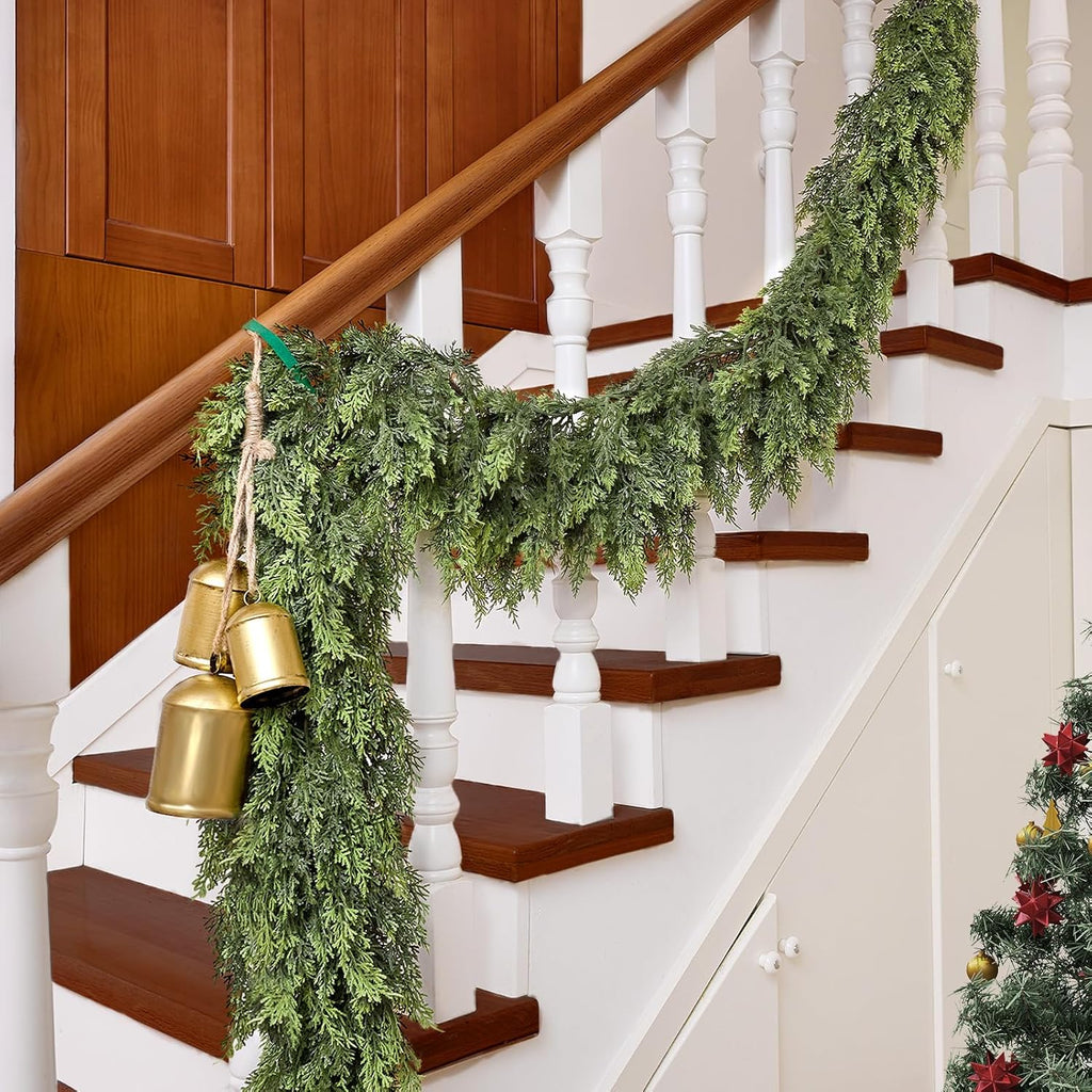 9FT Christmas Artificial Cedar Garland for Mantel