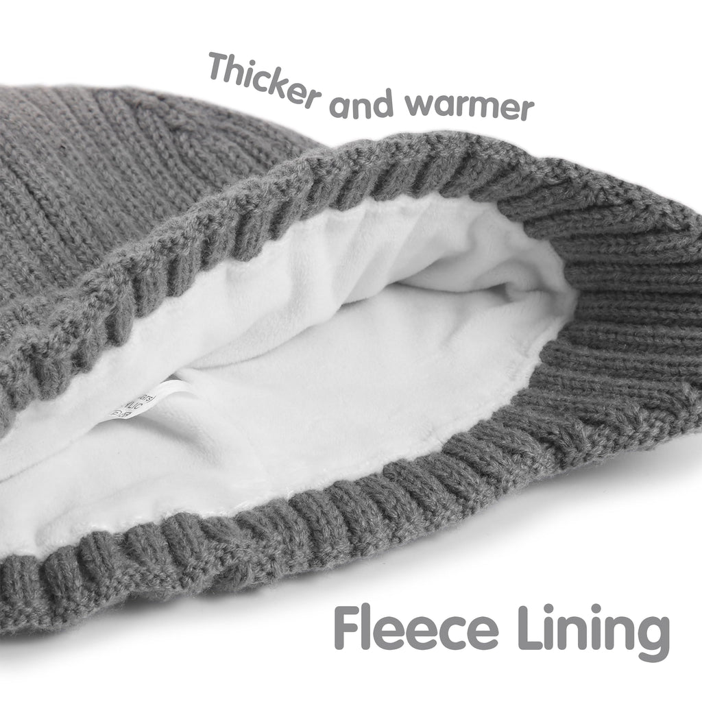 Baby Hat, Black/Gray 2 Pack