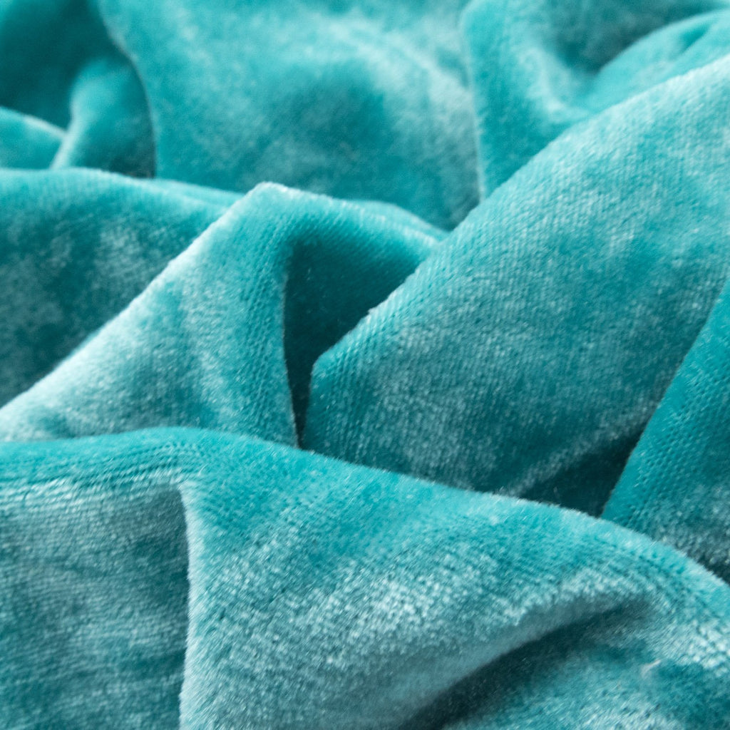 Aquamarine Stretch Velvet Fabric by The Yard 4 Way Stretch 58" Width