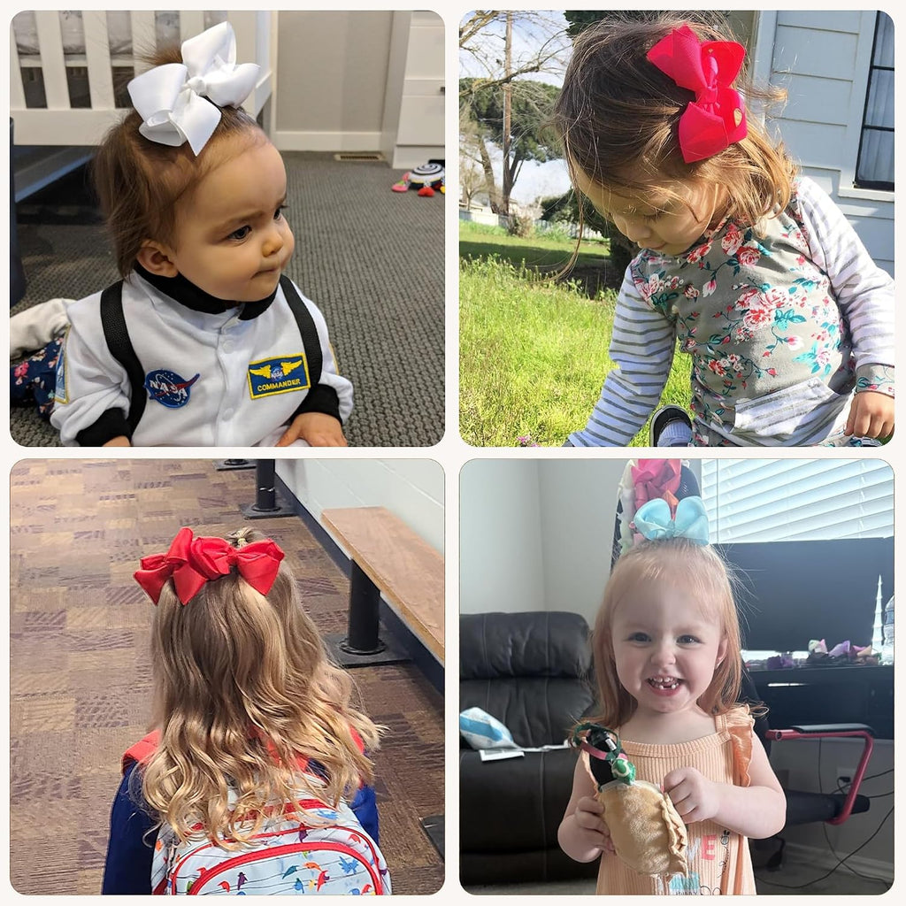 40PCS 4.5 Inch Hair Bows for Girls Toddler Hair Accessories in Pairs