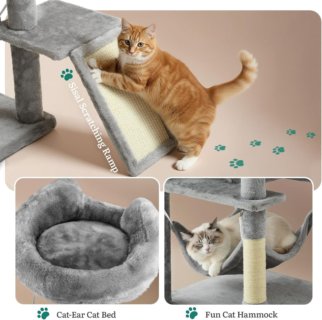 75-Inch Tall Multi-Level Cat Tree Indoor