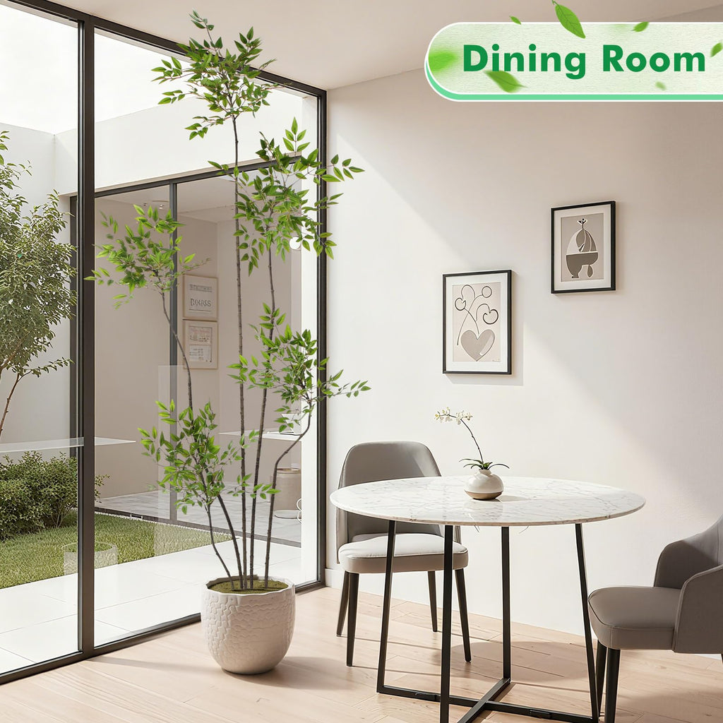 7ft Faux Bamboo Tree Nandina, Artificial Floor Plant, Green