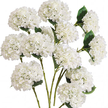12PCS 15.4In Artificial Silk Bouquet Faux Stems for Wedding Centerpieces Home Decor (White, 12pcs)