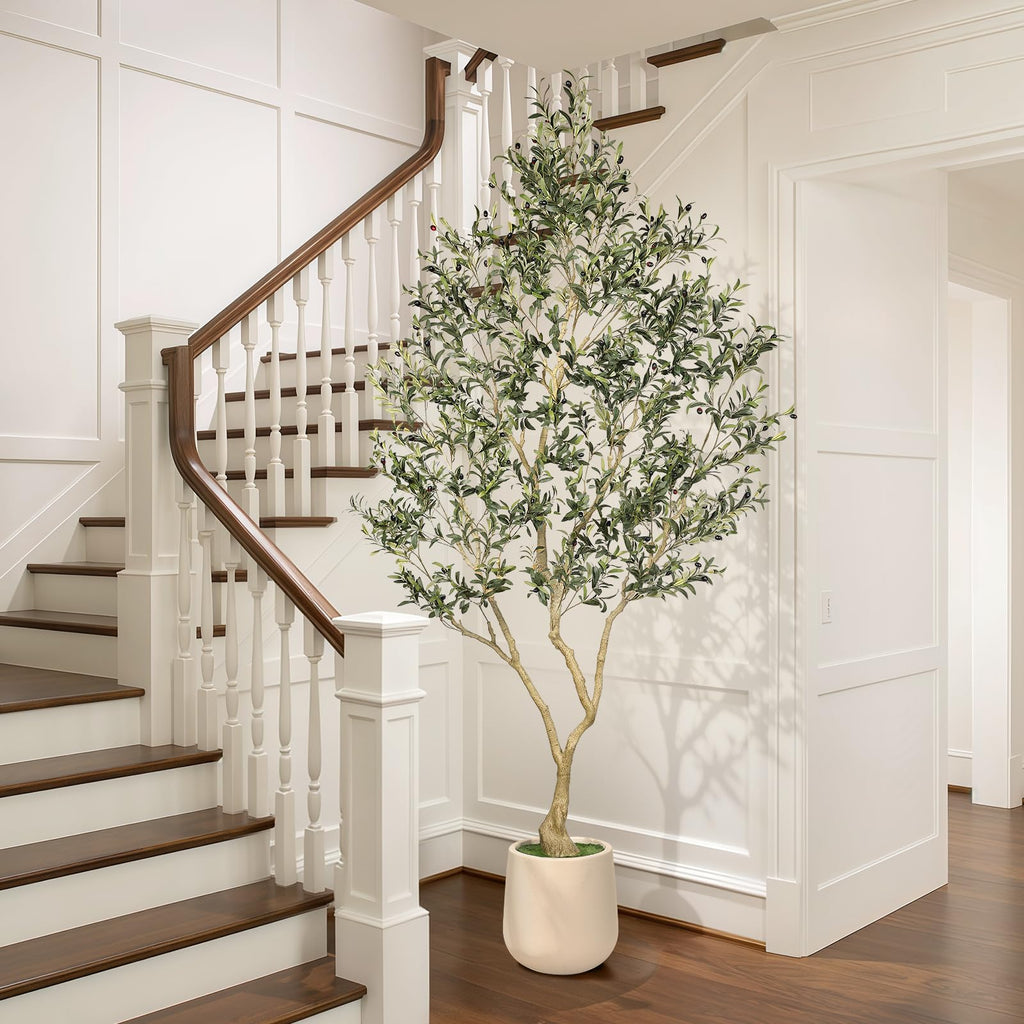 9FT Olive Trees Artificial Indoor with Large Exquisite Planter