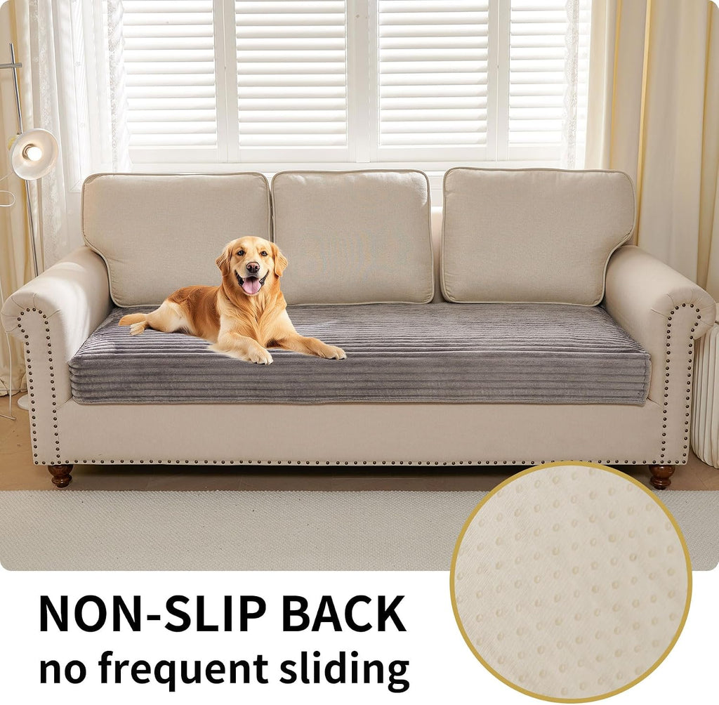 Waterproof Couch Cover for Dogs Washable, Faux Fur Pet Couch Covers for Sofa, Soft Dog Bed Cover Non-Slip Couch Covers