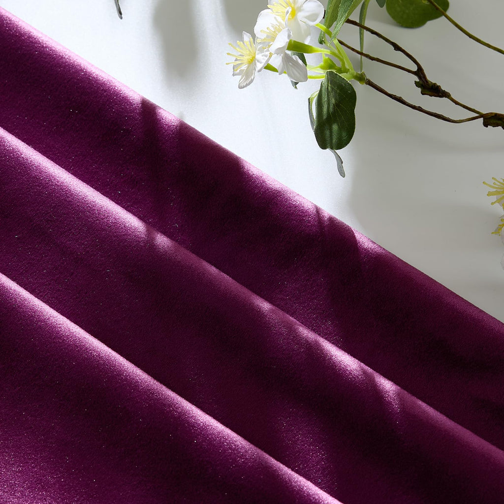 Velvet Pillow Covers 26x26 Decorative Pillows Pack of 2 Purple